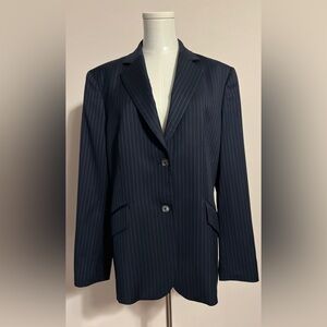 Brooks Brothers Dark Blue wool/Silk Pinstripe Blazer